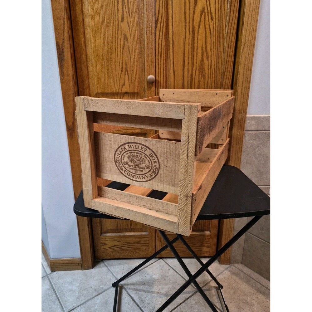Napa Valley Box Company Large 24'' LP Vinyl Record Album Storage Crate Wood Box